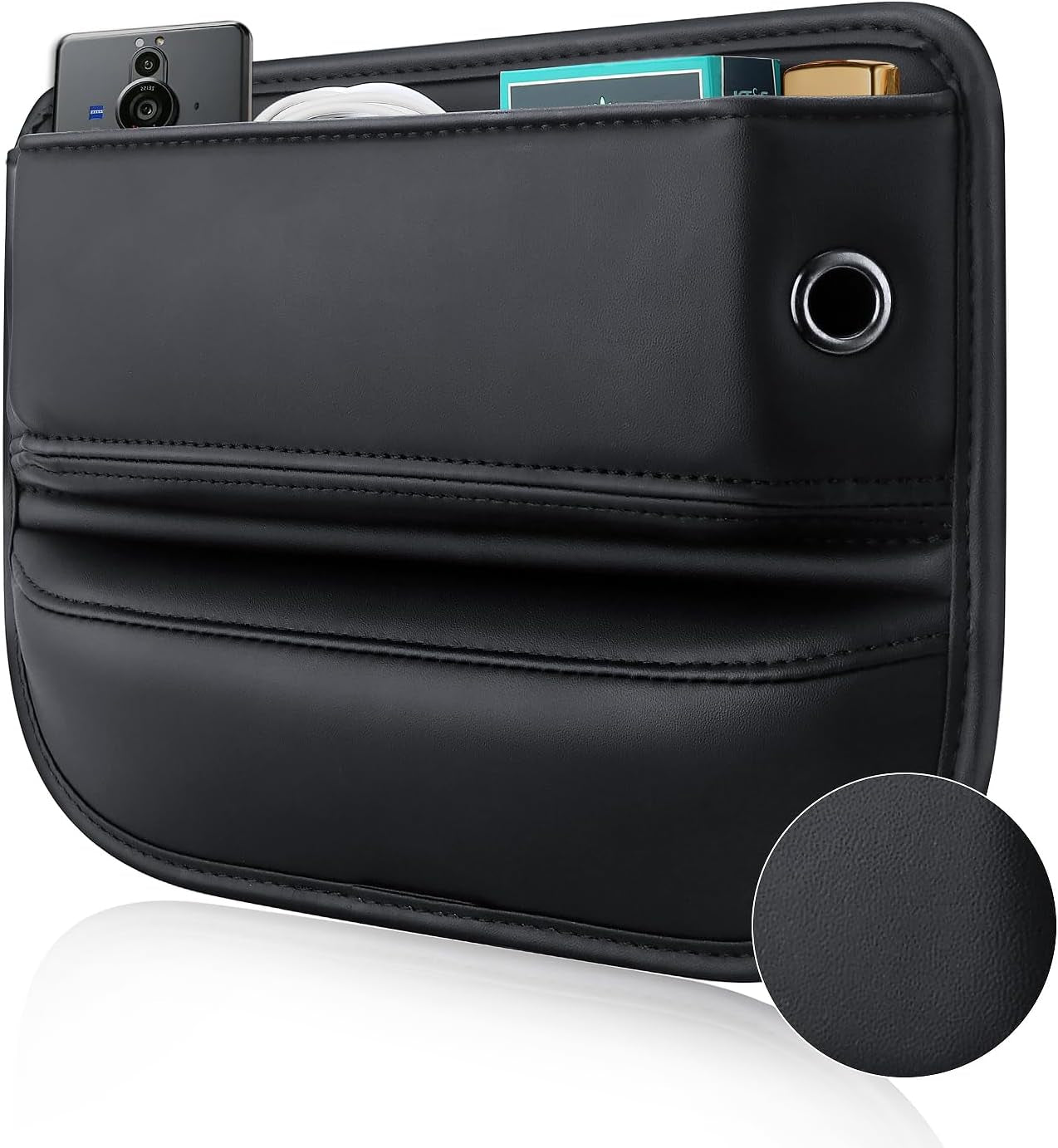 Transform Your Car's Interior with the Premium Adjustable Car Seat Gap Filler - Universal Fit Storage Organizer for Phones, Wallets, and More